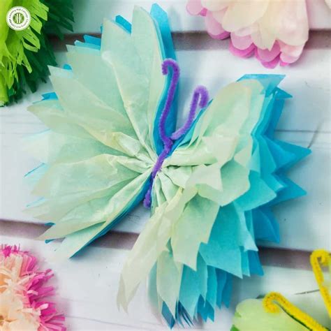 Tissue Paper Butterflies - Fun Paper Craft DIY