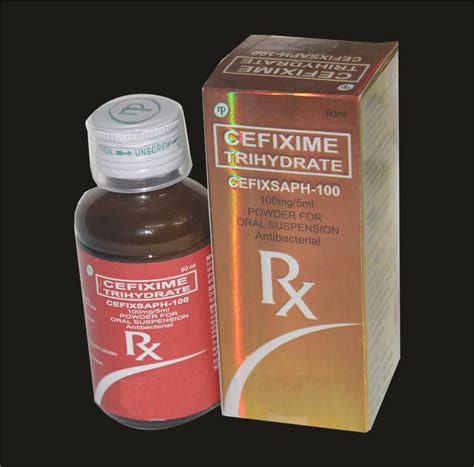 Cefixsaph-100 Cefixime Oral Suspension, 60 Ml, Dry Syrup at Rs 32/bottle in Palghar