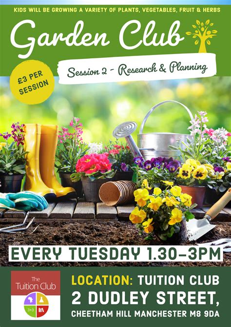 Garden Club Continues Tomorrow with a Fun Planning Session @ 1.30pm! – The Tuition Club