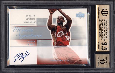 003-2004 Ultimate Collection Basketball Ultimate Signatures #LJ LeBron James Autograph Rookie ...