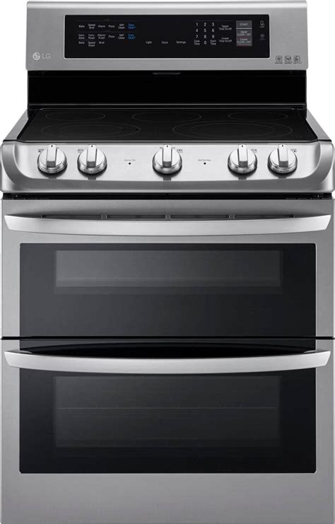 LG 7.3 Cu. Ft. Electric Self-Cleaning Freestanding Double Oven Range with ProBake Convection ...