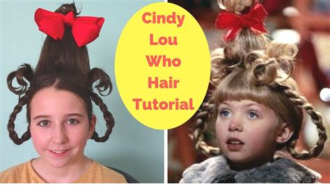 Cindy Lou Who Hair Tutorial - Easy Halloween hairstyle - YouTube