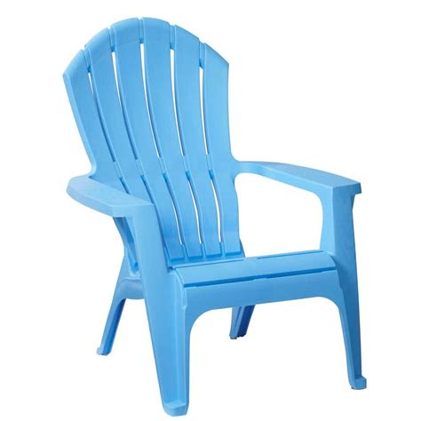 RealComfort Periwinkle Plastic Outdoor Adirondack Chair-8371-94-4304 - The Home Depot