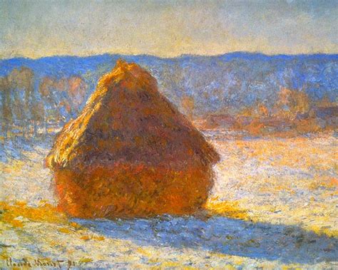 Claude Monet // Haystacks in Snow // 24 Inch Large Canvas Print - Buy