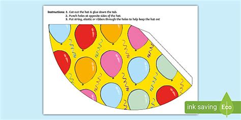 Party Hat Template | Australian Learning Resources - Twinkl