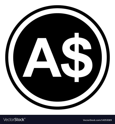 Sign currency australia australian dollar Vector Image