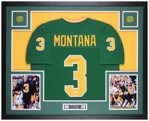 Joe Montana Autographed and Framed Notre Dame Jersey