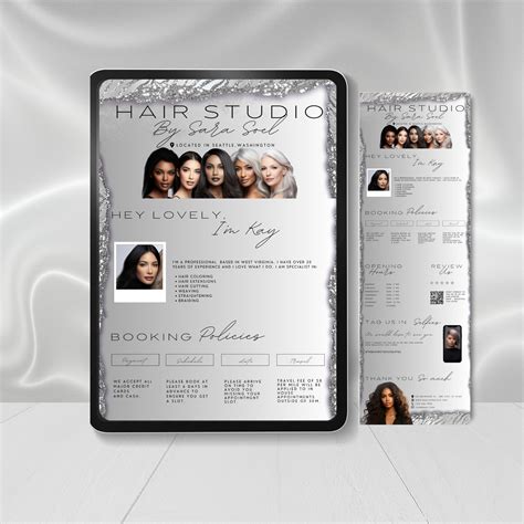 Silver Acuity Site for Hair, Braids, Wigs, Acuity scheduling site,beige, Hair Stylist, Canva ...