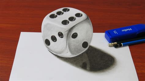 Art, Painting, Drawing, Tips and Tutorials: How to Draw a Realistic 3D Dice