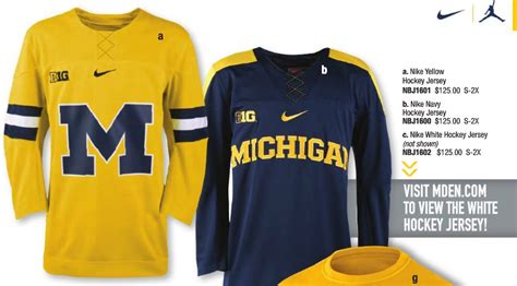 Retail version of the Nike Michigan Hockey jerseys (Photo) | mgoblog