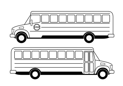 buses clipart black and white - Clip Art Library