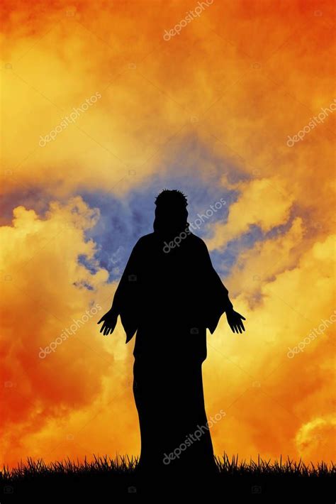 Jesus Christ Silhouette Sunset - Stock Photo , #Sponsored, #Silhouette, #Christ, #Jesus, #Photo ...