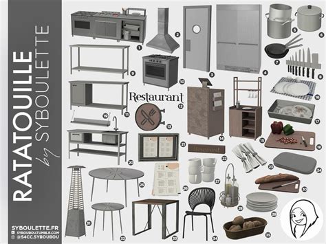 [DOWNLOAD] Ratatouille set | Syboulette on Patreon | Sims 4 restaurant ...