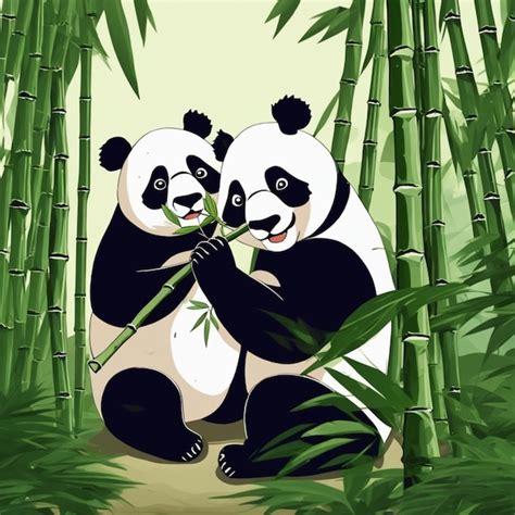 Premium AI Image | Panda eating bamboo