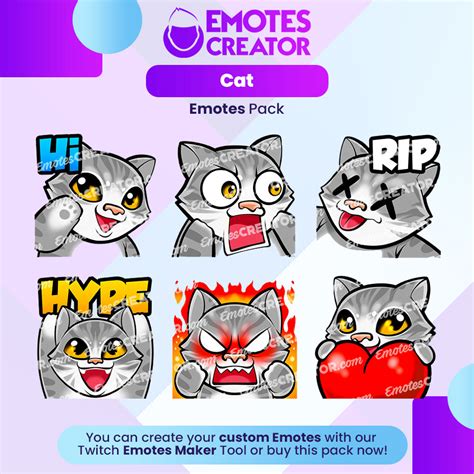 Cat Emotes Pack - Emotes Creator