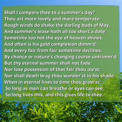 William shakespeare sonnet 18 - darelogrid