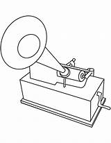 Phonograph 1 Färbung Seite  Kostenlose Druckbare Malvorlagen Für Kinder sketch template