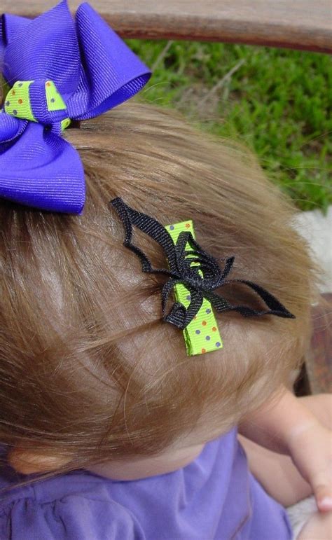 Bat Ribbon Sculpture Clippie, Hair Clip, Hair bow | Halloween hair clips, Ribbon sculptures ...