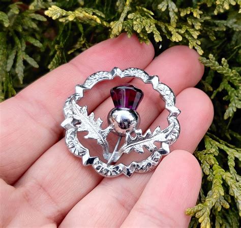 Vintage Thistle Brooch, Celtic Jewelry, Signed MIZPAH Brooch, Scottish Brooch, Mizpah Scottish ...
