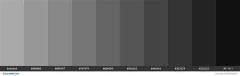 Shades of Dark Gray #A9A9A9 hex color | Blue color hex, Light grey color code, Hex colors