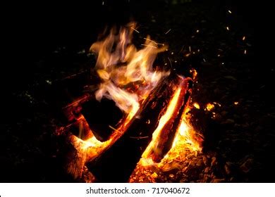 Burning Log Fire Stock Photo 717040672 | Shutterstock