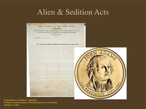 PPT - Alien & Sedition Acts PowerPoint Presentation - ID:608955