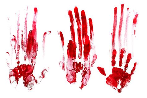 Bloody Handprint Smear Vector