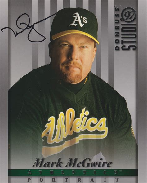 Mark McGwire Signed Autographed 1998 Donruss Studio 8x10 Photo Oakland ...