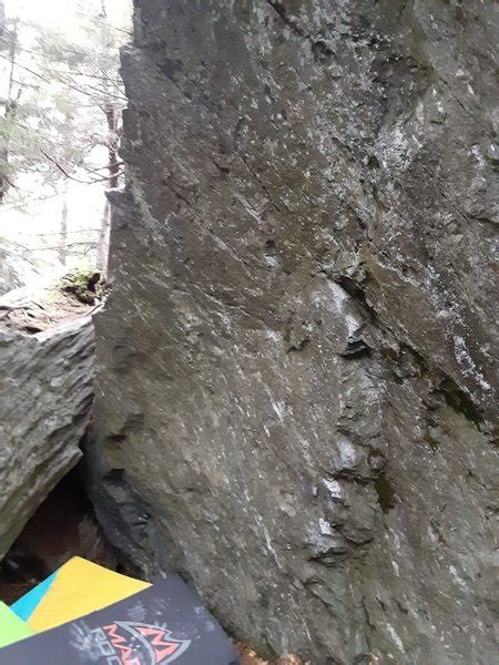 Climbing in Iron boulder, 1. Northern Vermont