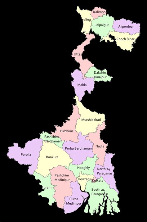 Regional map of West Bengal. We have built our small network around... | Download Scientific Diagram