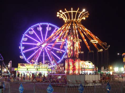 Rides at Lenawee County Fair in Adrian, Michigan