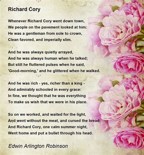 Richard Cory Poem by Edwin Arlington Robinson - Poem Hunter