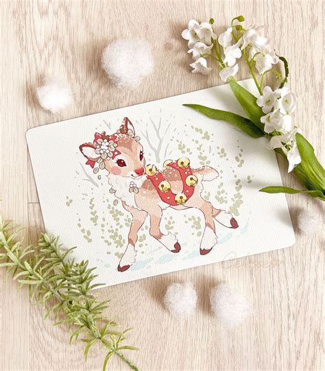 Baby Rudolph Textured Print – Sugar Bunny Shop