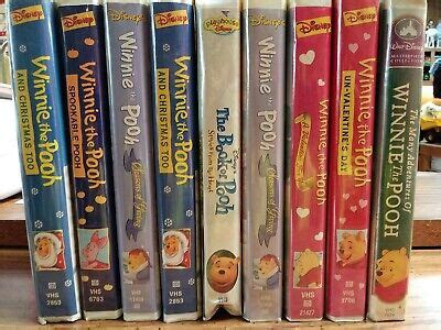 Lot of 9 WINNIE THE POOH Vintage VHS Tapes DISNEY Clamshell Halloween Christmas | eBay