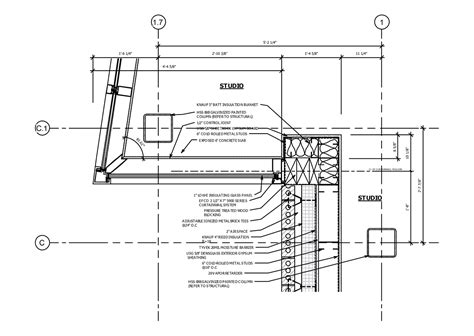 Curtain wall detail, Detailed plans, Architecture details