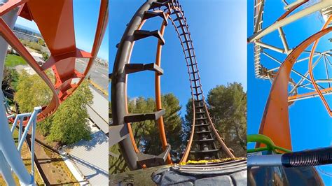 6 Awesome Roller Coasters at California's Great America! Front Seat 4K ...