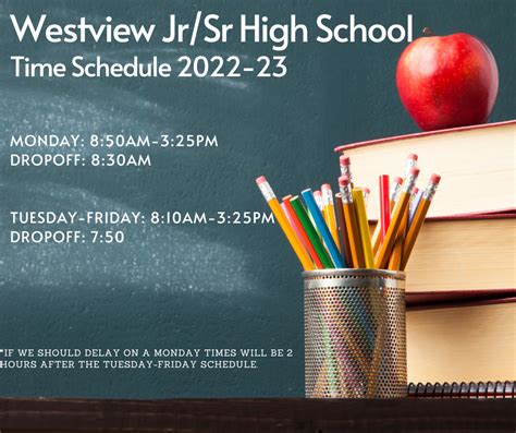 2022-23 Westview Jr/Sr High School Time Schedule | Westview JR-SR HS