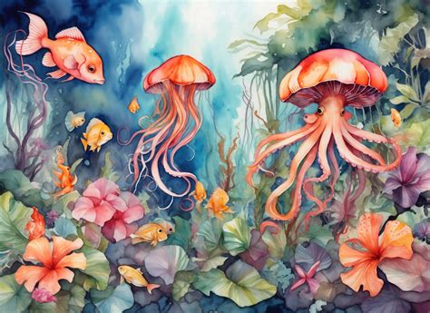 Under the Sea Watercolor Background Graphic by mimishop · Creative Fabrica