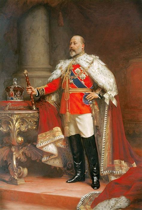 El rey Eduardo VII del Reino Unido, emperador de la India, en traje de la coronación History Of ...