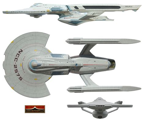 the star trek enterprise model is shown in three different views