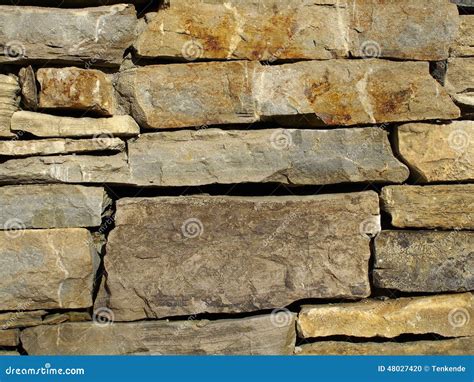 Stacked Stone Wall Background Stock Photo - Image of part, rust: 48027420