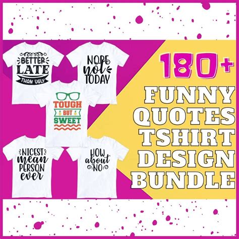 180+ Funny Quotes T-shirt Design Bundle - PODBundle