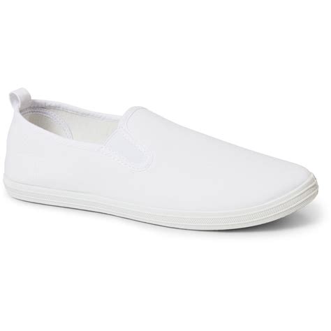 White Canvas Mens Baja Slip-Ons Topanga Collection TOMS