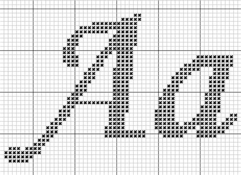 Cursive Cross Stitch Alphabet Pattern Modern Cross Stitch - Etsy