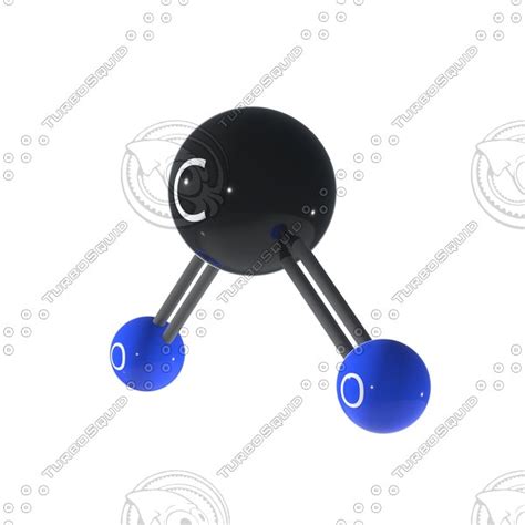 Carbon dioxide molecule 3D model - TurboSquid 1294314