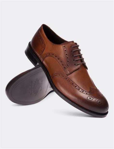 Tan Leather Classic Shoes - Deery