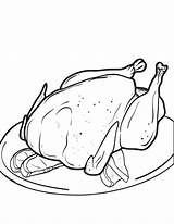 Chicken Cooked Coloring Template Pages sketch template