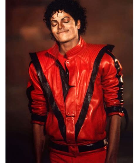 Red and Black Leather Michael Jackson Thriller Jacket - Jackets Creator