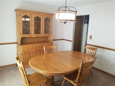 Solid Oak Dining Room Table and Hutch - Oswego, IL Patch