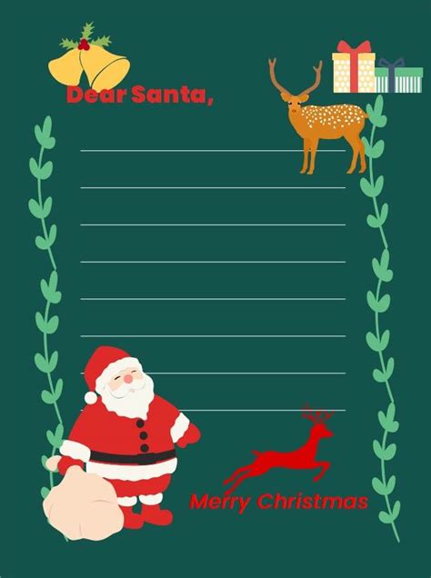 Free Editable Santa Letters Examples | EdrawMax Online